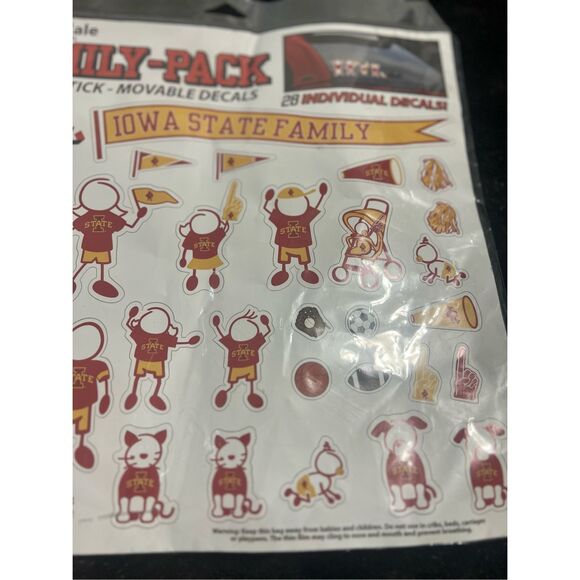 Iowa State University Cyclones -  Family Sticker Sheet Car Windows Decals - Picture 3 of 4